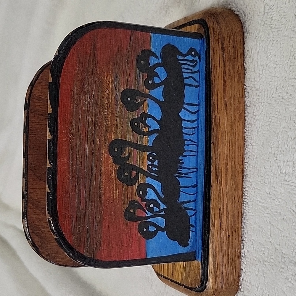 Vintage Wooden Kitchen Napkin Holder Ozark Mountain Native Oak